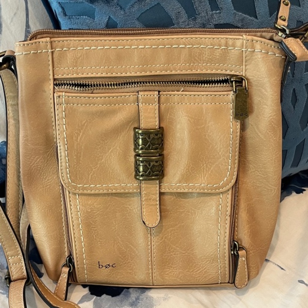 b.o.c. Tan Crossbody Bag with Buckle Detail